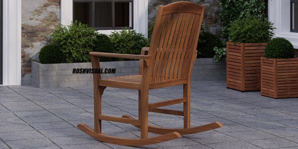 outdoor teak garden 3d service and render