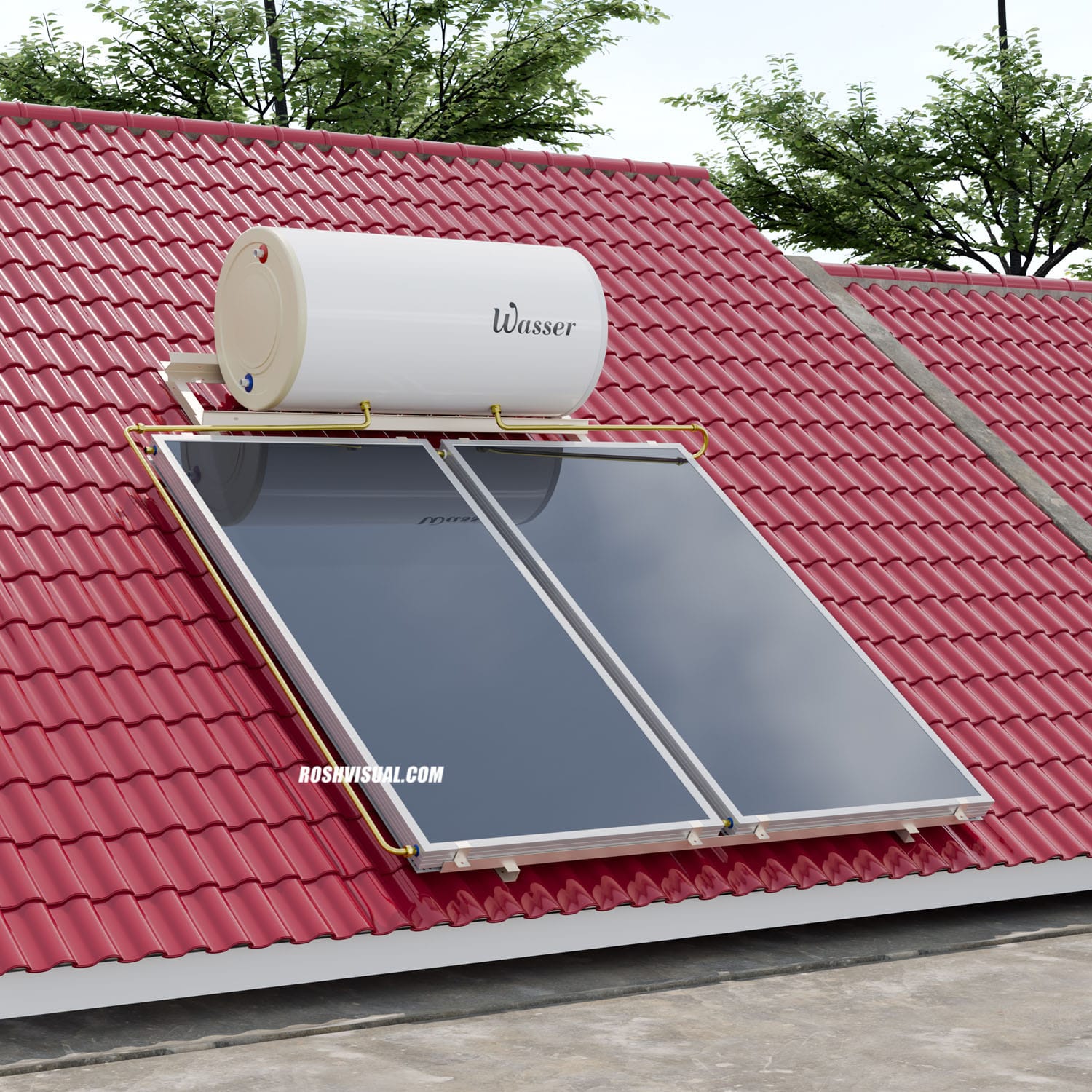Roof Solar Water Heater